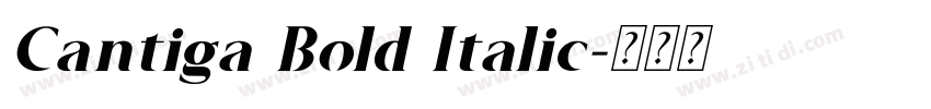 Cantiga Bold Italic字体转换